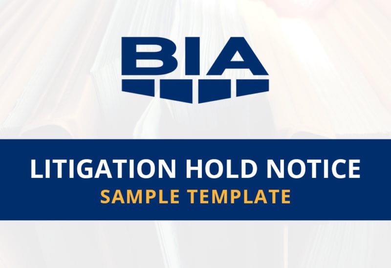 Litigation Hold Notice Template